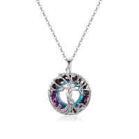 Exquisito Collar de Árbol de la Vida Collar Genealógico Celta con Círculo Joyería de Cristal - details 5