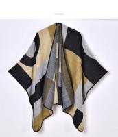 Nueva capa cálida con abertura para mujer, chal sencillo de color geométrico a la moda para otoño e invierno, talla grande para calle - details 4