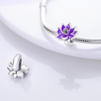 Dijes de la serie Floral en plata de ley 100% auténtica para mujer, joyería fina, pulsera y brazaletes de cumpleaños, material: metal principal - details 28