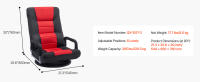 SucceBuy Silla giratoria para juegos con reposabrazos, 360 ° Silla giratoria de piso, respaldo de 6 posiciones ajustables, soporte lumbar - details 6