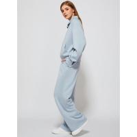 Conjunto casual de dos piezas para mujer: sudadera extragrande con media cremallera y pantalones deportivos de pierna ancha - details 44