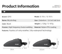 Giyo-Bolsa de tubo para cuadro superior delantero de bicicleta, ultraligera, portátil, impermeable, bolsillo de gran capacidad, accesorios de ciclismo - details 1