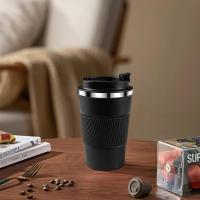 Taza de Café Roja de 380mL Termo de Acero Inoxidable 304 Portátil Antibacteriano para Coche - details 9