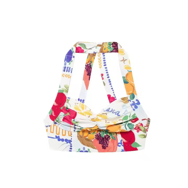 Conjunto Elegante de Dos Piezas para Mujer TRAFZA Top Mini con Correa Impresa - 1