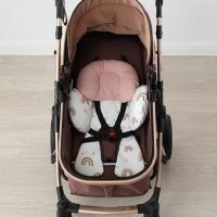 Cojín de Asiento de Carrito de Bebé Transpirable Almohadilla de Soporte de Cabeza y Cuello para Carrito de Bebé - details 5