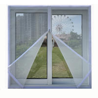 Malla de ventana con cremallera autoadhesiva, mosquiteras para ventanas, antimosquitos, cortina de puerta, color blanco, varios tamaños - details 5