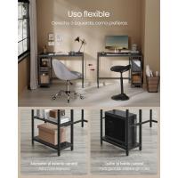 Mesa de Trabajo, 100 x 50 x 76 cm, Estilo Moderno, para Estudio Dormitorio Salón Oficina, Beige Natural y Blanco Perla LWD046L01 - details 18
