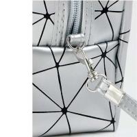 Bolsa de Cosméticos de Cuero Impermeable Diseño a Cuadros para Almacenamiento de Maquillaje de Viaje Bolsa de Belleza para Mujeres - details 4