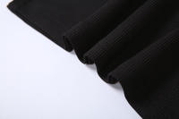 BUNO-Vestido largo de oficina para mujer, de manga corta con cuello vuelto traje elegante, abertura lateral y botón, moldeador de cuerpo, moda de calle - details 20