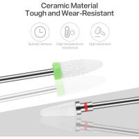 Scttomon Set de 7 Brocas de Cerámica Profesionales Ideal para Quitar Gel, Acrílico, Cutícula, Diamante Accesorios de Manicura de Belleza - details 3