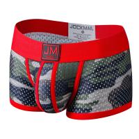 Ropa interior Sexy para hombre, calzoncillos Boxer Cueca Gay, bragas masculinas de malla de camuflaje, moda para hombre, ropa interior, calzoncillos, bolsa, pantalones cortos - details 15