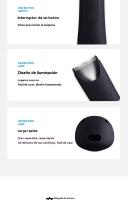Aparato para el vello corporal masculino depiladora eléctrica afeitadora lavable vello de las piernas cortapelo corporal adulto iluminación LED eléctrica - details 9