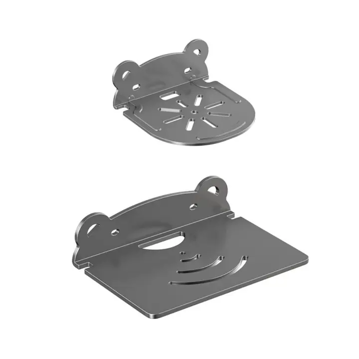Soporte de Metal duradero para montaje en pared, soporte de proyector de monitoreo Compatible, soporte de enrutador gris, estante de almacenamiento para oficina - 1