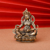 Latón amarillo Dios de la riqueza Buda Oficina Sala de estar Artesanía de cobre Adorno para el hogar Oferta de regalo de apertura - details 2