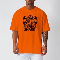 Oversized Short Sleeve T-shirt Mens Dropped Shoulder Mesh Loose Fitness T Shirt Men Summer Gym Bodybuilding Workout Tops Tees - details 11