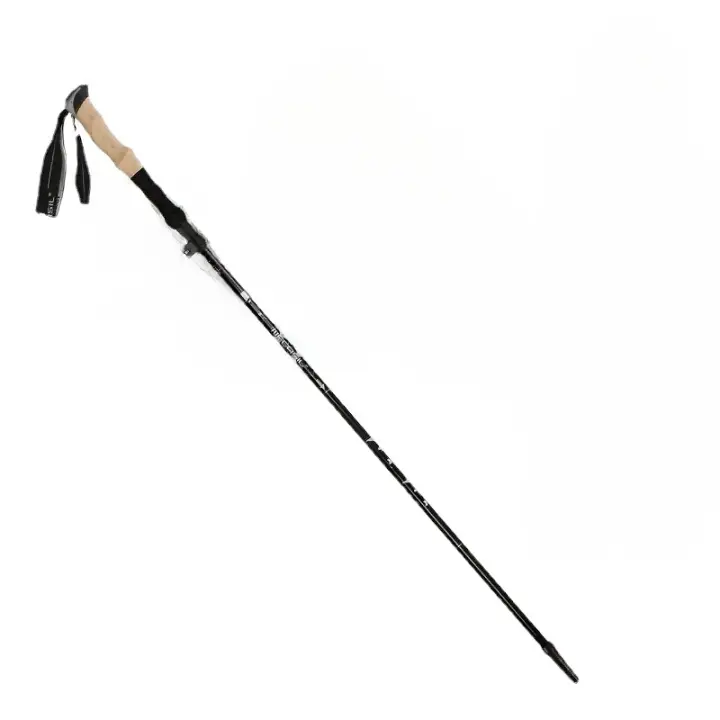 Bastón de aleación de aluminio ultraligero para senderismo al aire libre, plegable, antideslizante, todoterreno, 1 unidad - 1