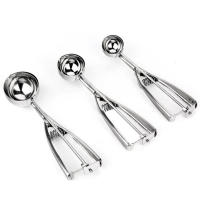 Cuchara de helado de acero inoxidable de varios estilos, molde de cubo de hielo hecho a mano, cuchara de excavación de frutas, accesorios de cocina, 3 tamaños - details 3