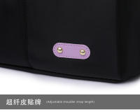 Mochila antirrobo negra para mujer, morral sencillo a la moda, informal, pequeña, impermeable, para viaje - details 28