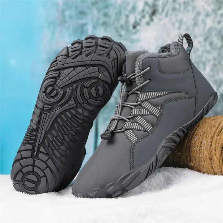 Nuevo Zapatos de senderismo al aire libre para hombres y mujeres, además de botas de nieve cálidas de terciopelo, zapatos gruesos de invierno - 1