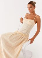 "Vestido Largo de Tirantes con Volantes 2025 - Pliegues Elegantes, Estilo Europeo, Moda Boho Chic, Vestido Femenino para Verano, Playa o Eventos |   Envío Rápido Miravia" - details 12