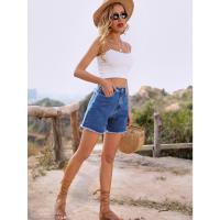 Shorts vaqueros holgados de cintura alta informales de moda para mujer - details 2
