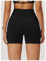 Pantalones cortos deportivos mejorados de cintura alta para yoga sin costuras para mujer, utilizados para gimnasios y ciclismo - details 26