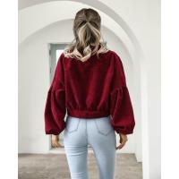 Chaqueta Bomber Cropped con Mangas de Farol Moda de Primavera Vintage de Pana - details 4
