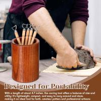 Herramientas de modelado de cerámica, taza de té, mango de vidrio de agua, cuchillo raspador de tallado, olla de cerámica DIY, artesanía de modelado, herramienta de textura - details 5