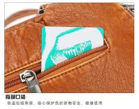 Nuevos bolsos de mujer retro europeos y americanos bolso de moda de un solo hombro oblicuo span bolso de cuero suave lavado - details 36