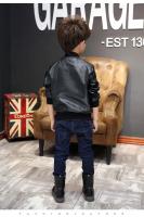 Abrigos para niños, moda Otoño Invierno, además de terciopelo/sin terciopelo, dos estilos, chaqueta de cuero PU de algodón cálida para niños de 1 a 11 años - details 3