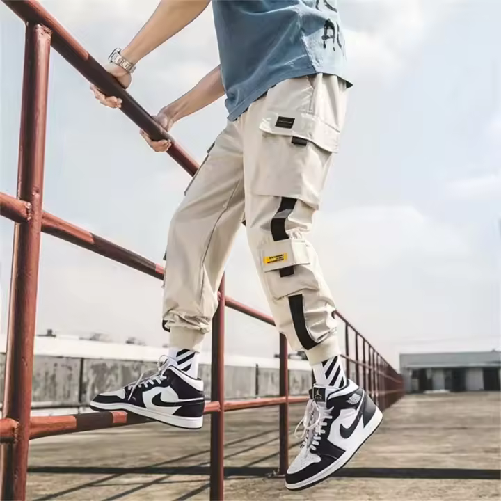Pantalones Cargo para Hombres en Verano Estilo Casual Hip Hop Múltiples Bolsillos Ropa de Calle - 1