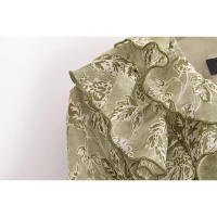 Elegante Vestido A-line Medio con Cinturón Manga Larga, Cuello en V, Cintura Elástica, Estampado de Volantes Moda Primaveral para Mujeres - details 5