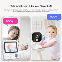 ABM900 Monitor de bebé de 2,8 pulgadas cámara de vídeo de vigilancia para bebé protección de seguridad Audio bidireccional cámara de visión nocturna niñera - details 2