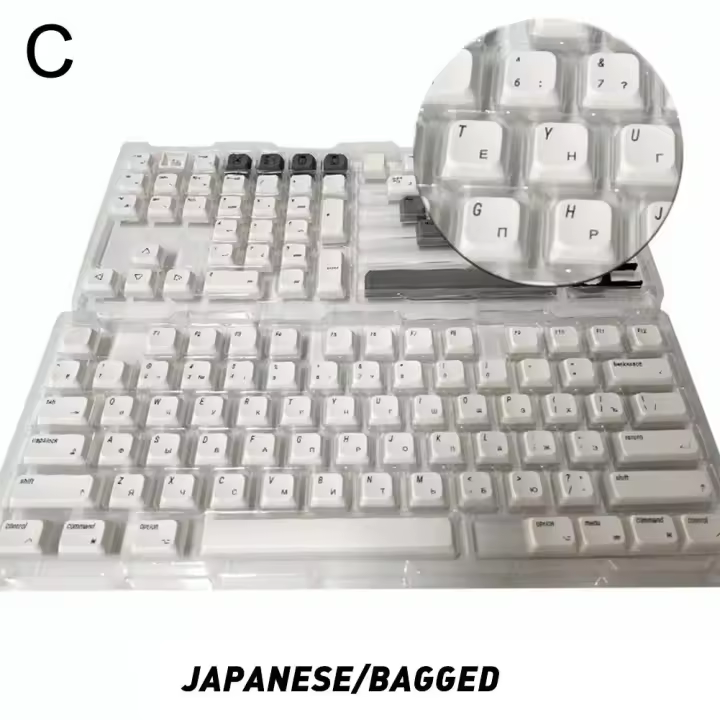 Teclas XDA PBT para teclado mecánico, 127 teclas, Inglés/japonés/ruso/coreano, sublimación, para Apple MX, Y0C4 - 1