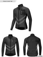 WOSAWE Chaqueta de Ciclismo Visibilidad Alta, Multifuncional, A Prueba de Viento, Secado Rápido, Manga Larga, Cuello Mandarín - details 6