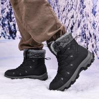 Botas de senderismo de invierno para hombre Botas de nieve aisladas Botas de invierno con forro de piel cálida Zapatos de senderismo Botas de trekking al aire libre - details 0