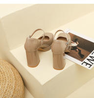 Zapatos de mujer de tacón alto y grueso estilo francés de nuevo estilo - details 28