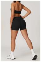 Conjunto de Shorts de Yoga de Cintura Alta Secado Rápido, Cómodo, Plegable, Belleza - details 29