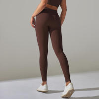 Pantalones deportivos de cintura alta sin costuras para yoga para mujer para hacer ejercicio y correr - details 31