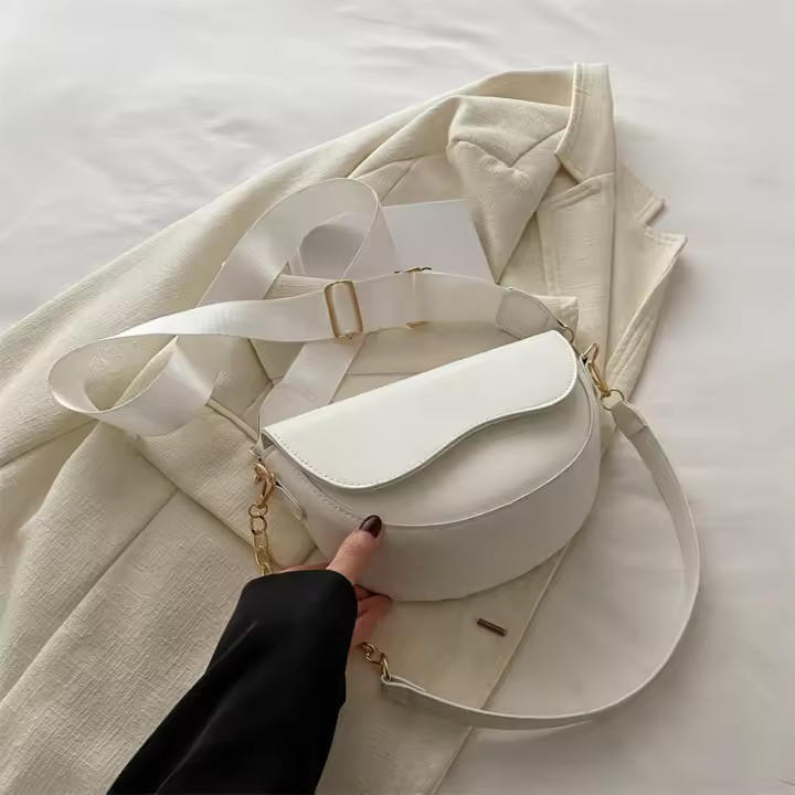 Bolso de Mano de Lujo para Mujer Primavera-Verano 2024 Bolso Cruzado de Hombro Único con Cara de Cuero Bolso de Viaje y Belleza - 1