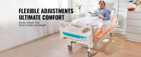 SucceBuy Cama de hospital eléctrica premium de 3 funciones, cama de UCI con colchón, poste IV, controlador portátil, capacidad de 440 libras, ruedas con bloqueo - details 0