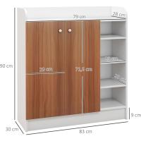 Mueble Zapatero de 2 Puertas Zapatero Estrecho con Estantes Ajustables para 12 Pares de Zapatos - details 23