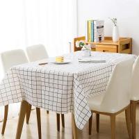 Mantel rectangular de plástico PVC con estampado de rejilla, impermeable, cocina al óleo, mesa de comedor, cubierta COLTH, cojín, onda - details 5