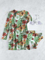 Conjunto de Bikini para mujer, túnica para la playa, traje de baño de 3 piezas, ropa de playa para verano - details 4