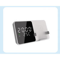 Estación de carga inalámbrica, soporte de cargador seguro rápido, temperatura de tiempo y función de reloj despertador 3 en 1, m - details 0