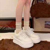 Zapatillas transpirables de moda para mujer estilo sual con cordones de cinturón grueso - details 2