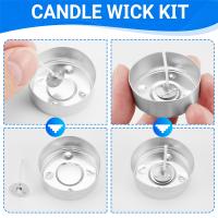 150 tazas de aluminio para velas de té, latas de metal para velas con 150 mechas para velas, velas vacías para amantes de las velas - details 4