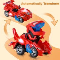 Transformador de Coche con Luces y Música, Dinosaurio, Juguetes Infantiles, Regalos - details 1