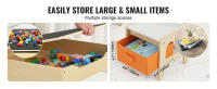 SucceBuy Juego de mesa y sillas para niños, mesa de actividades de madera con cajas de almacenamiento, ideal para niños pequeños, arte, manualidades y lectura - details 1