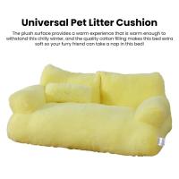 Sofá suave y cómodo para mascotas, cama extraíble y lavable, nido de felpa antideslizante, cojín decorativo para dormir para gatos, suministros para mascotas, 1 Juego - details 27